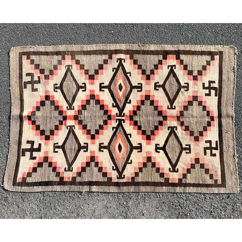 Circa 1930's Early Navajo Rug Whirling Logs Swastika 2 ...