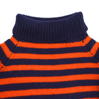 50's〜 OLD BORDER TURTLE WOOL SWEATER ORANGE × NAVY ...