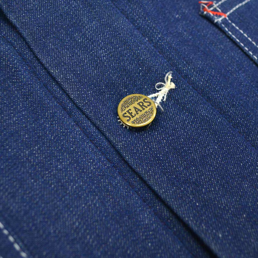 70's~ Deadstock Sears Work Leisure Denim Coverall with Blanket... L