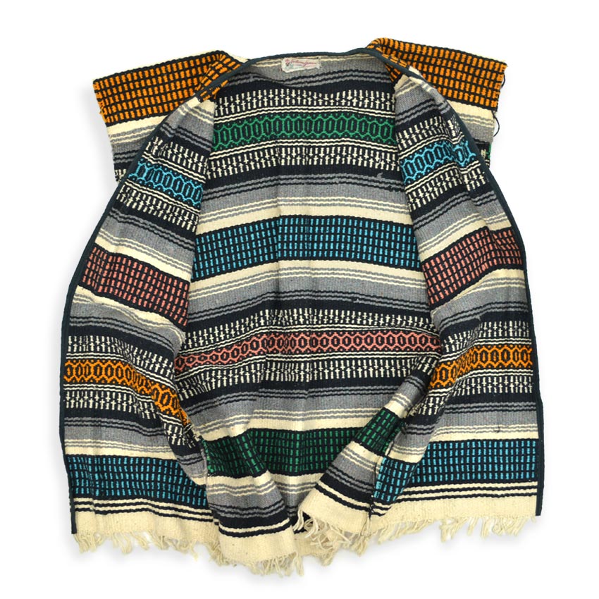1940's~ Guillermo Guevara MEXICAN RUG VEST...