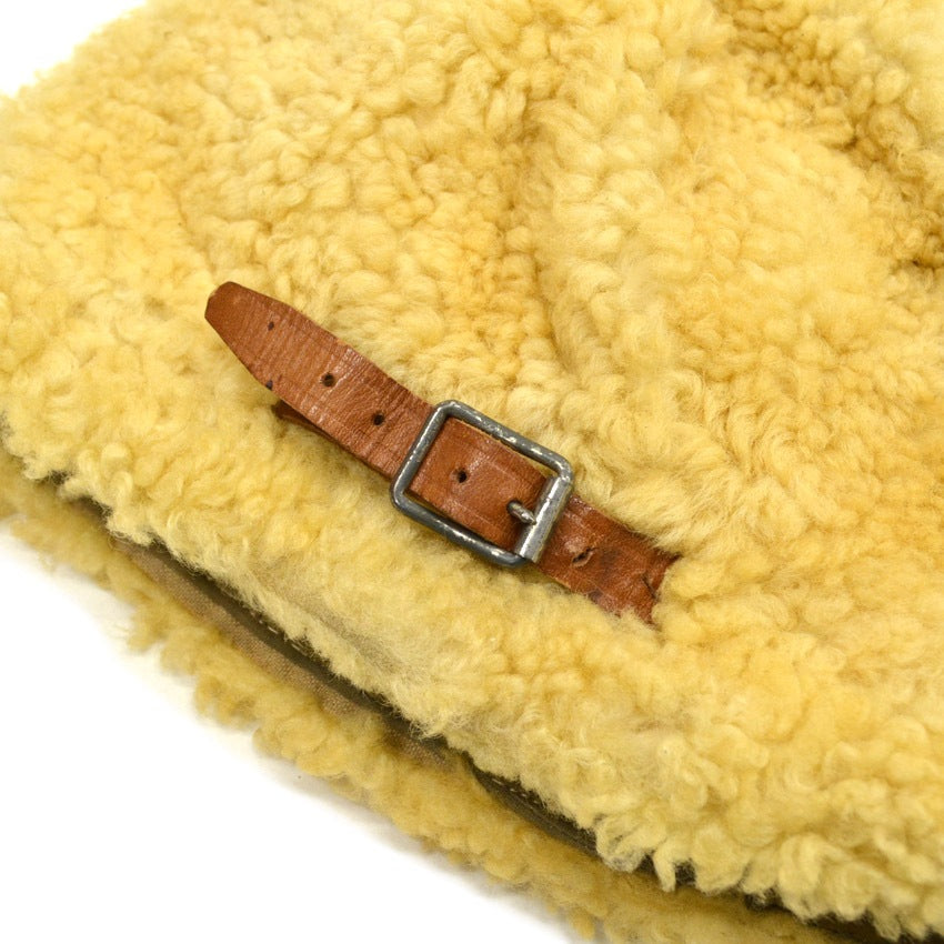 1910's~ Swedish Military WW1 Winter Hat Sheepskin...