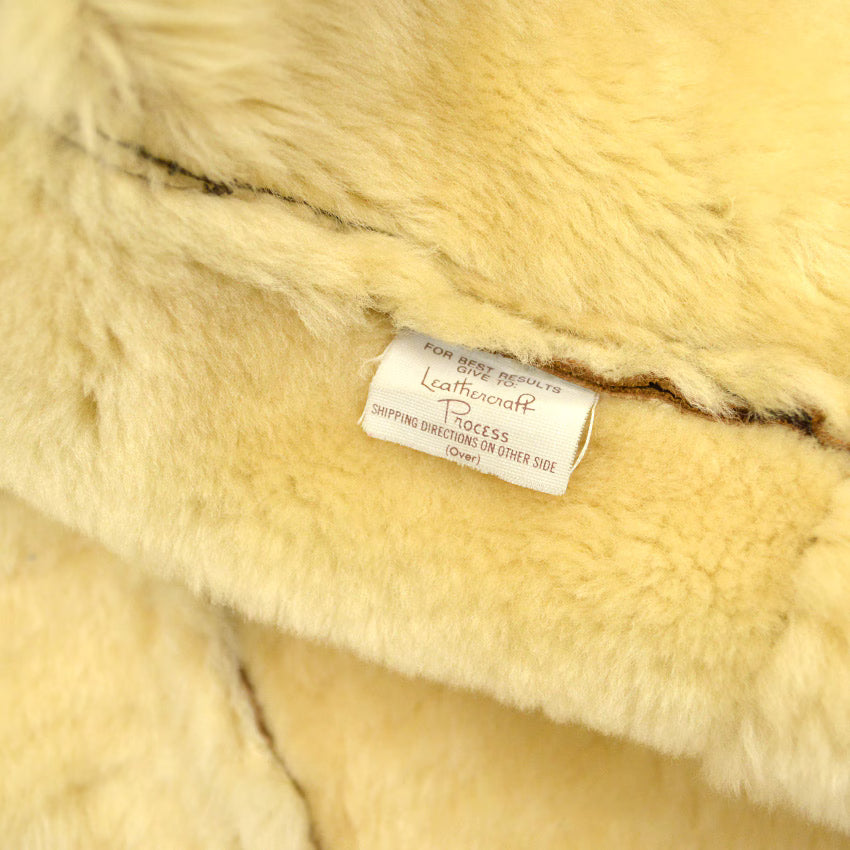 1990's US SHEEPSKIN SHAWL COLLAR SHEARLING MOUTON JACKET... 40
