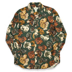 1980's BANANA REPUBLIC SAFARI & TRAVEL DOG PRINT SHIRT ... M