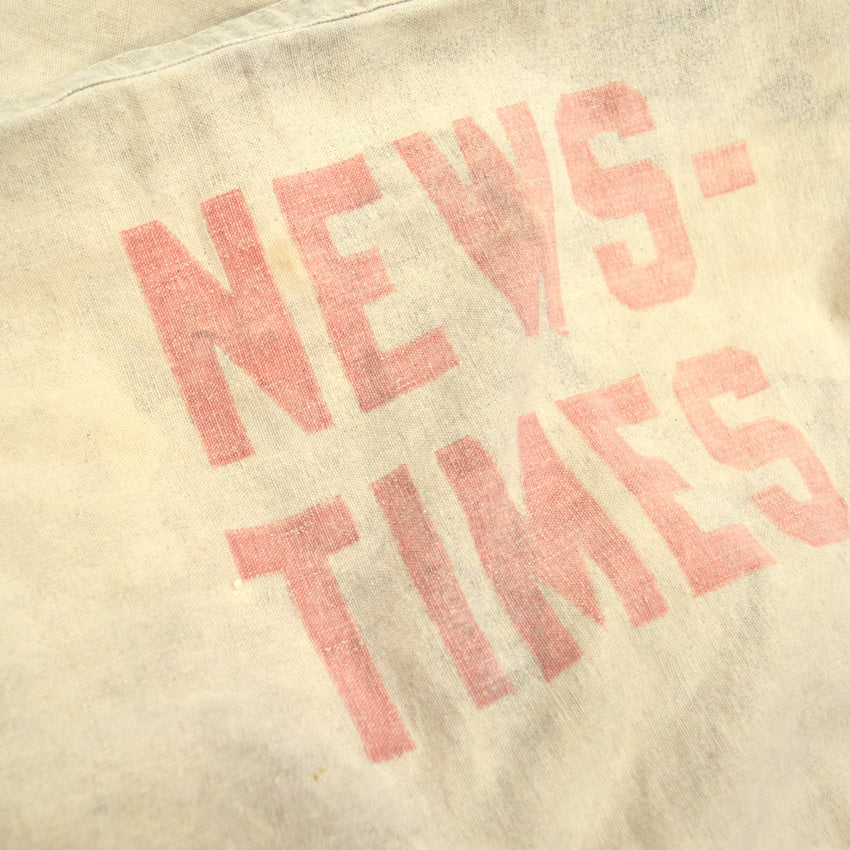 c.1950's NEWS-TIMES DELIVERY BAG WITH STENCIL...