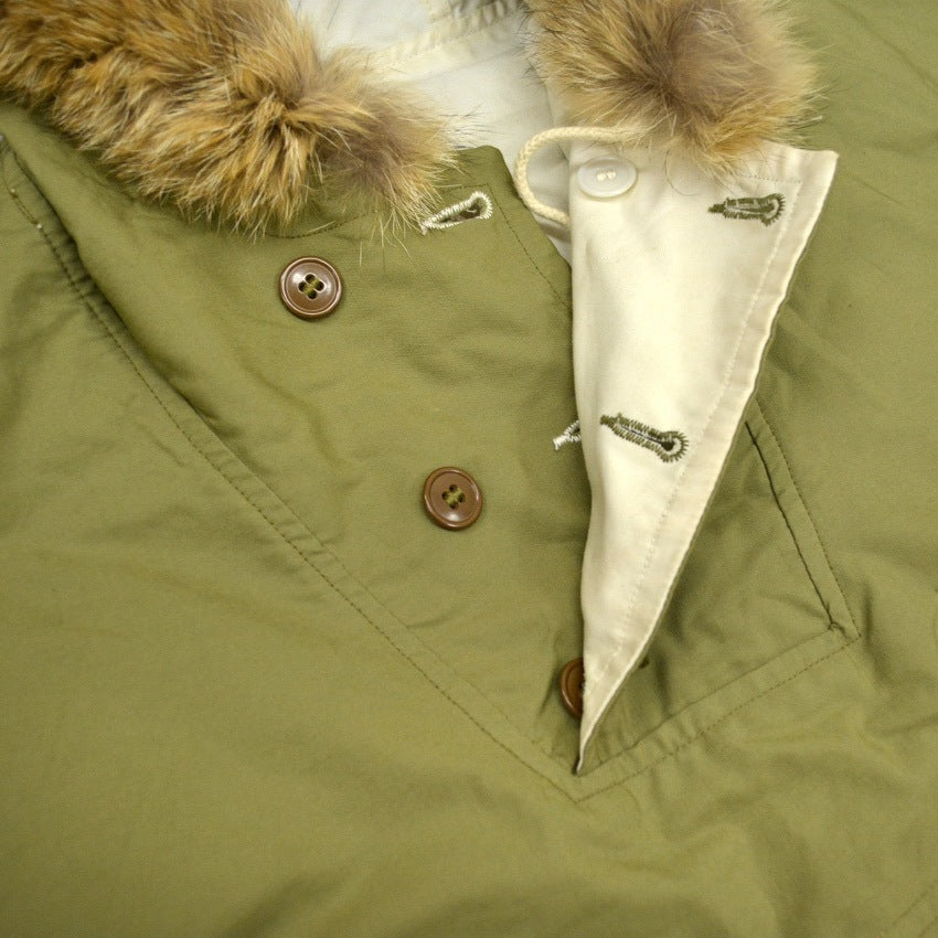 1940's DEADSTOCK USARMY WW2 PARKA, SKI, REVERSIBLE FUR TRIMMED... M