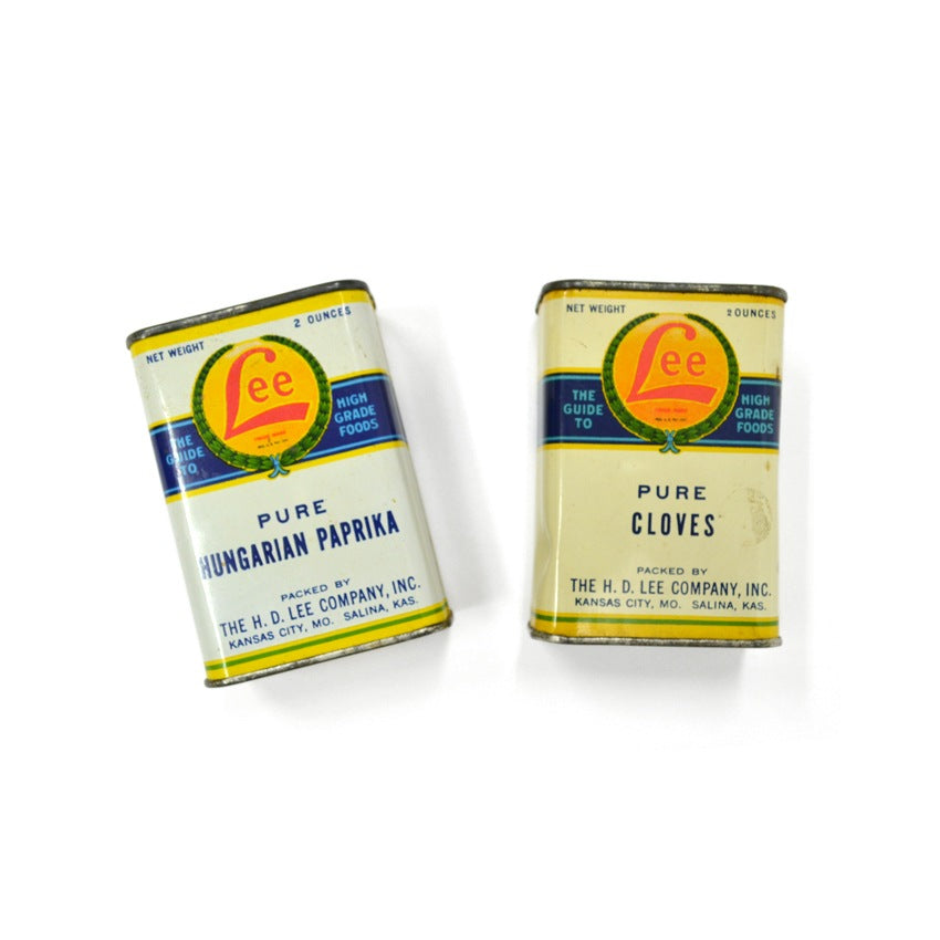 〜1930's The H.D.Lee Company Inc. Advertising Spice Tin Can ... Set