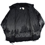 ~2000's DEADSTOCK MAZMANIA BEAR BLACK & PEWTER FLEECE JACKET...XL