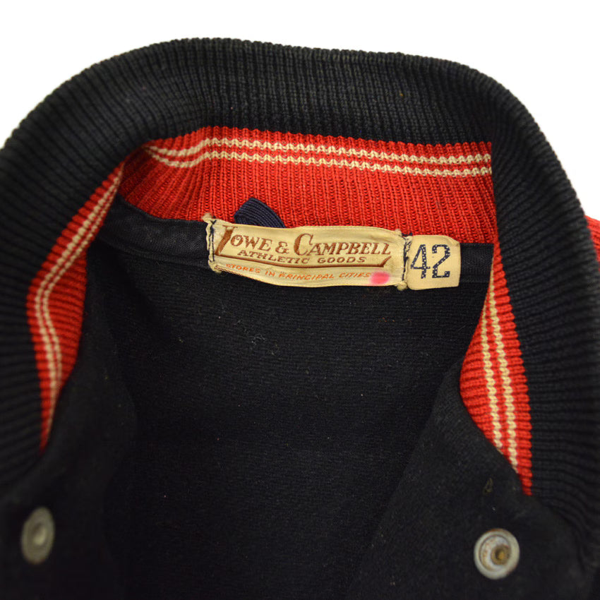 1950's LOWE & CAMPBELL BLACK AWARD JACKET... 42