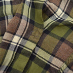 ~1960's Needles California GREEN & BLACK PLAID RAYON SHIRT...L