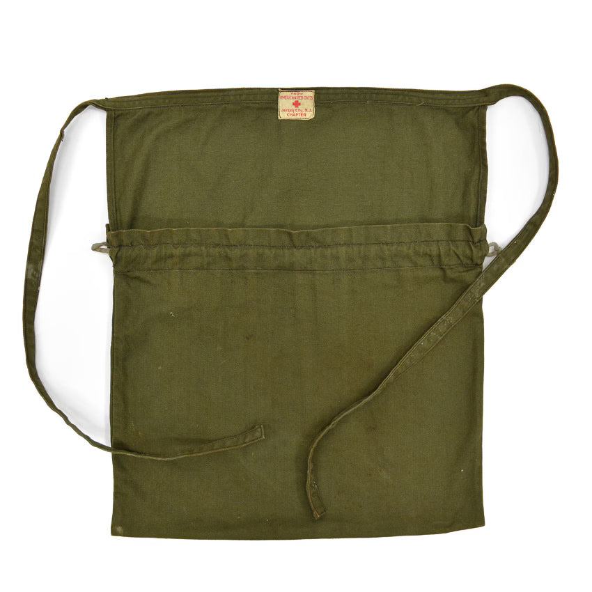 ~40's AMERICAN RED CROSS WW2 HBT APRON BAG...