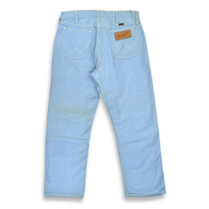 1960's Wrangler 22MWZ Sax Blue Denim Pants... W32 L28
