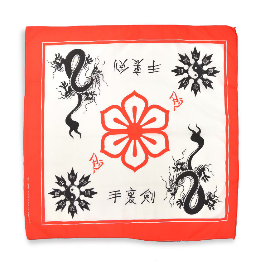 〜1980's WAMCRAFT 手裏剣 龍 陰陽 BANDANA ...