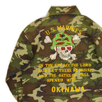 ~1970's USMC VIETNAM WAR SKULL EMBROIDERY TOUR JACKET...