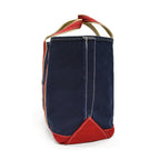 1980's LLBEAN DELUXE BOAT AND TOTE NAVY & RED MINT... LARGE