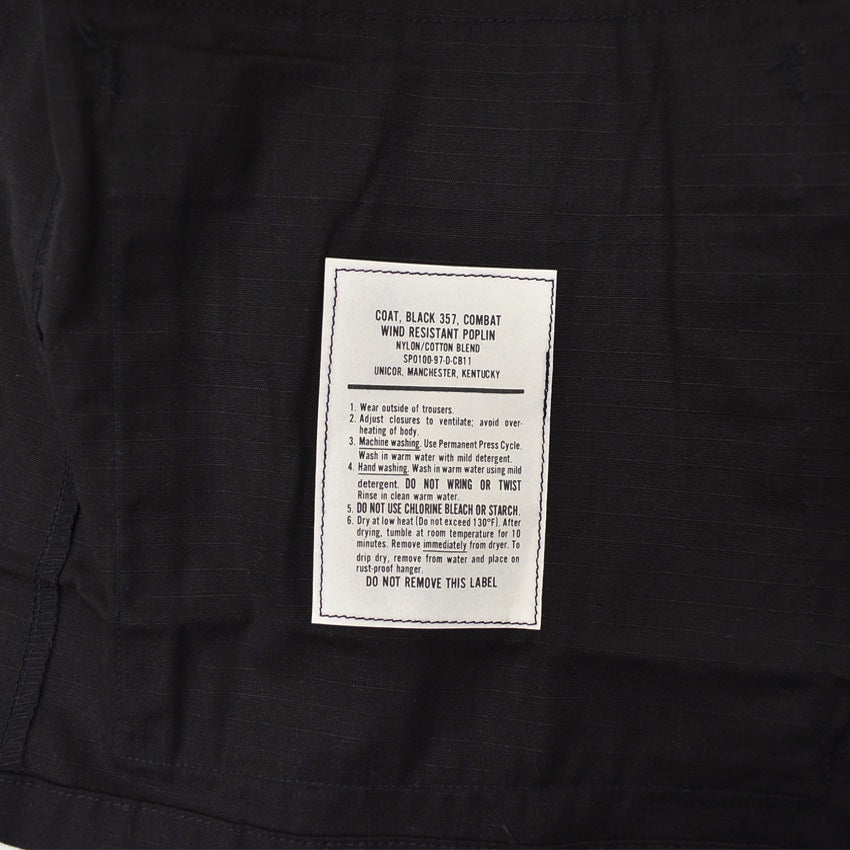 1990's Deadstock USARMY BLACK 357 BDU JACKET... SS