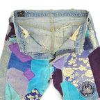 1960's Lee 101-Z HIPPIE ART PATCHWORK DENIM PANTS... W32 L30