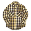 1970's~ YELLOW PLAID FLANNEL SHIRT... Fits like S