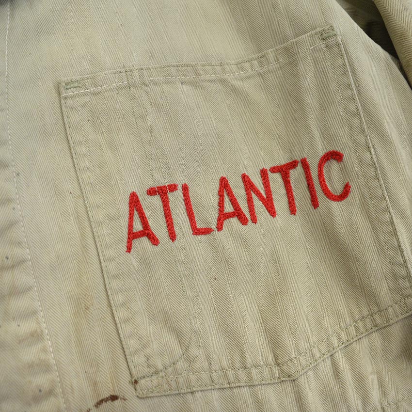 1940's A.RIFKIN&CO. ATLANTIC WHITE FLASH HBT WORK COVERALL 40 ... AS IS