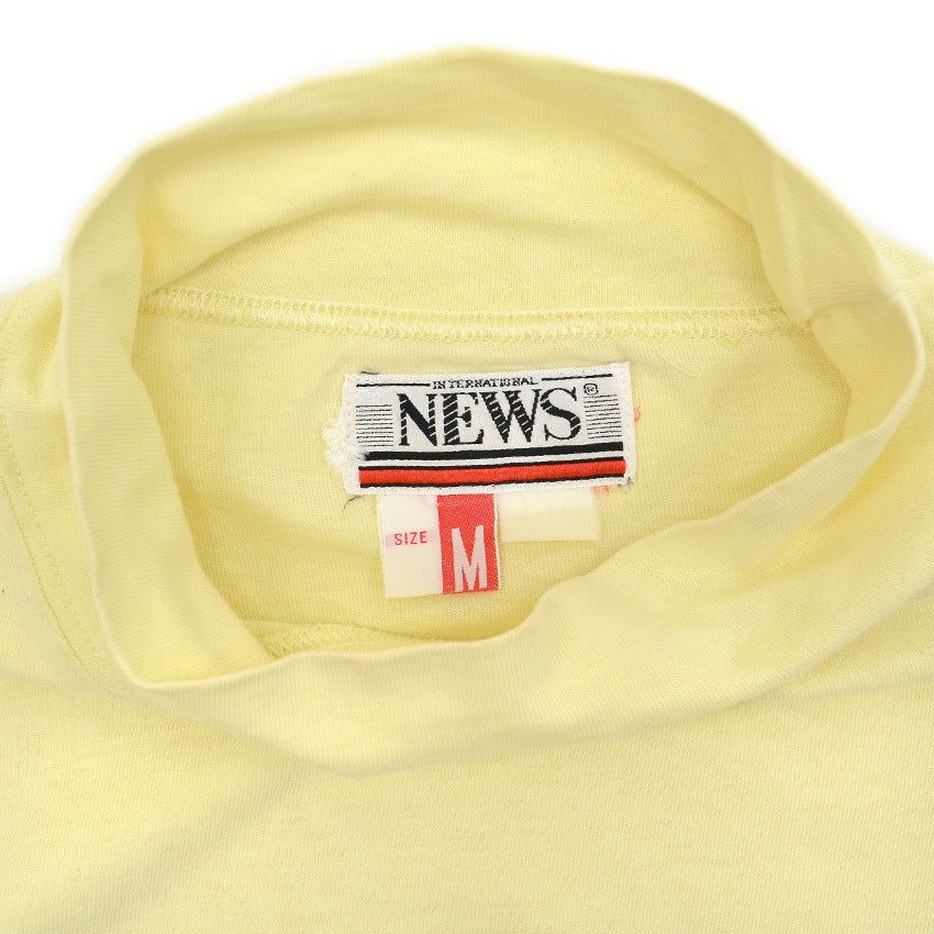 1980's NEWS INTERNATIONAL NEWS MOCK NECK L/S T-SHIRT ... M