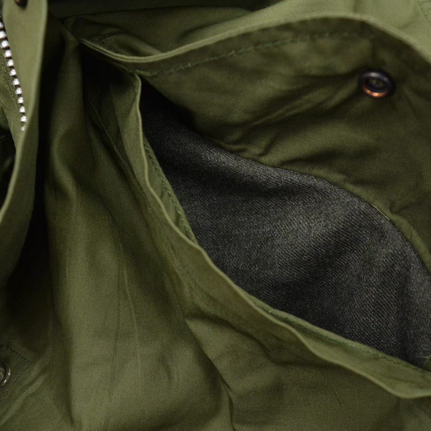 1970s Deadstock US Army Parka, Men's, M-65, Aluminum Zipper... X-Small