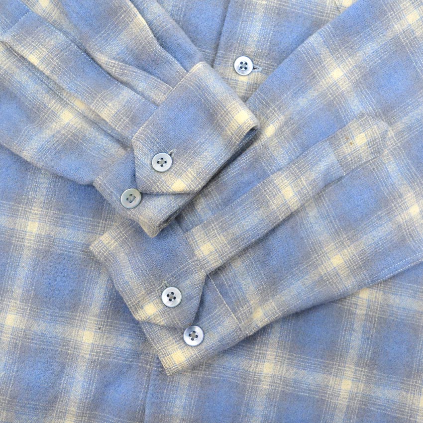 1950's PILGRIM PLAID VIRGIN WOOL SHIRT ... M