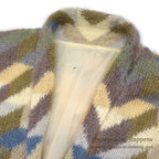 ~1990's MULTI COLOR MOHAIR SHAWL COLLAR JACKET...