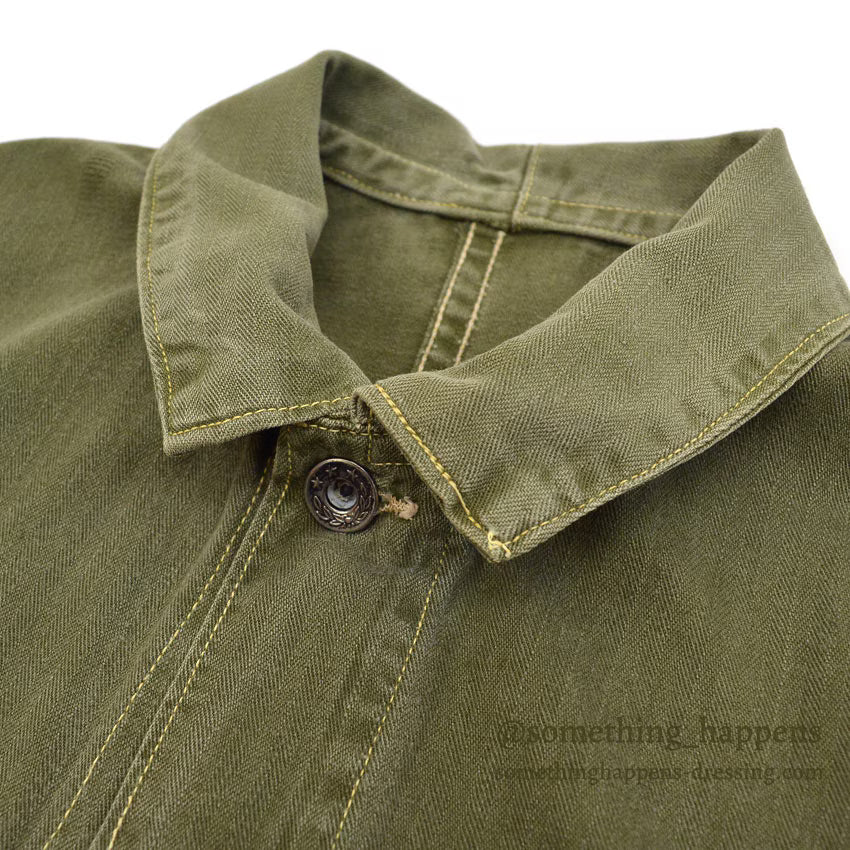 1940's U.S.M.C. HBT MECHANICS COAT ... Fits like 36