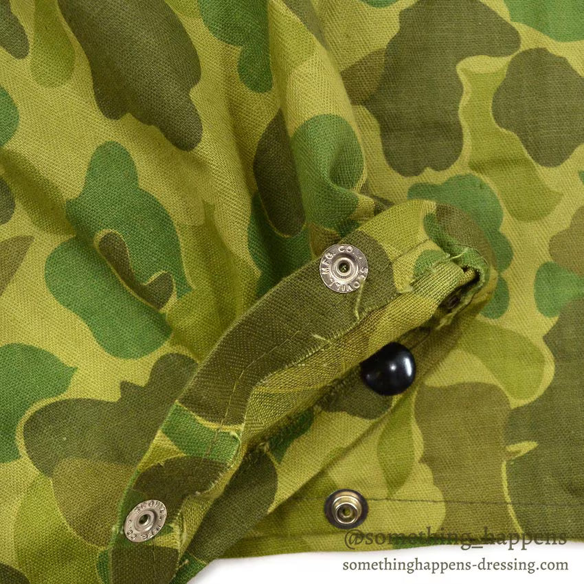 ~1960's DEADSTOCK FROGSKIN CAMO HBT HUNTING OVERALL...EX-LARGE