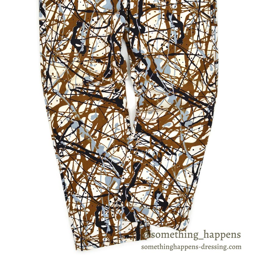 1960's~ PURITAN ART PAINT PRINT COTTON PANTS... W33 L28