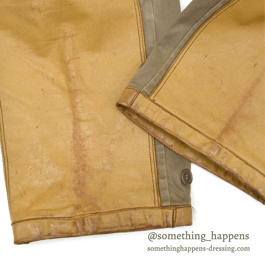 1960's 10-X SMOKY GRAY HUNTING PANTS LEATHER PATCH... W38 L28