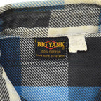 1970's BIGYANK BLOCK PLAID FLANNEL SHIRT... M