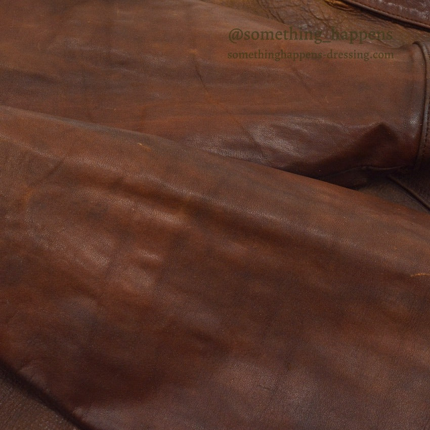 1960's~ SUPERIOR BROWN LEATHER JACKET TYPE 3RD... Fits like 40