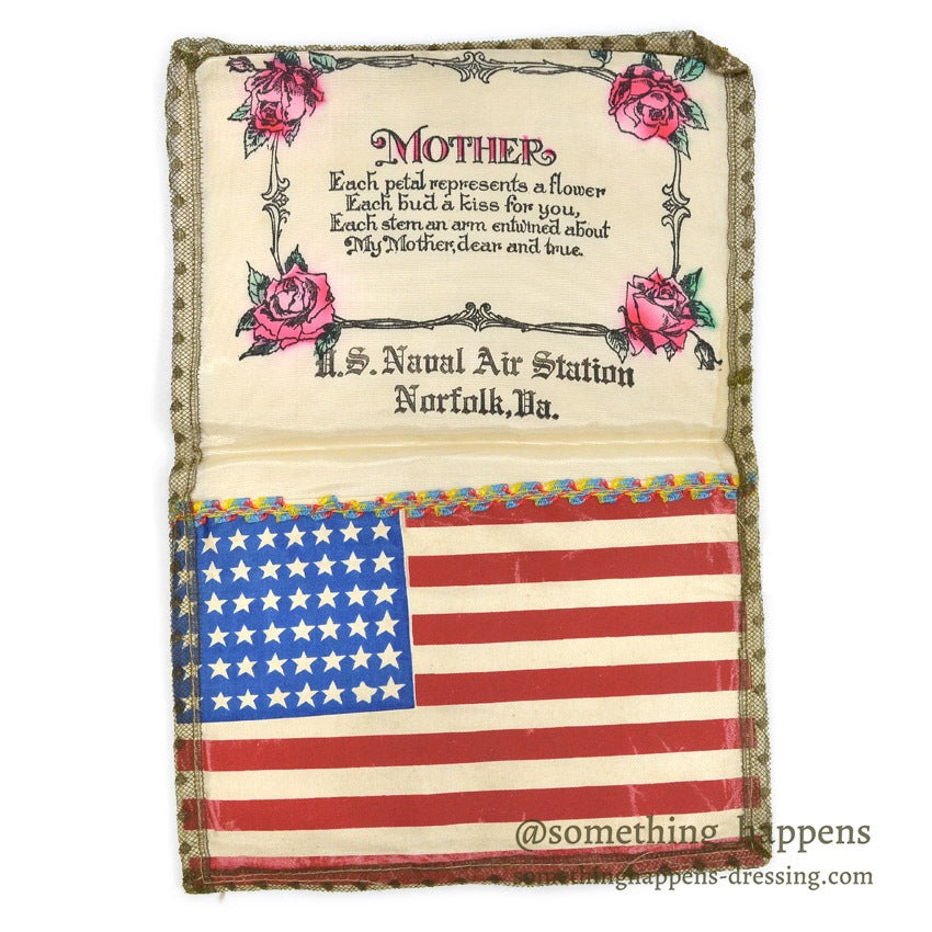 1940's USNAVAL AIR STATION WW2 MOTHER MEMORIAL POUCH...