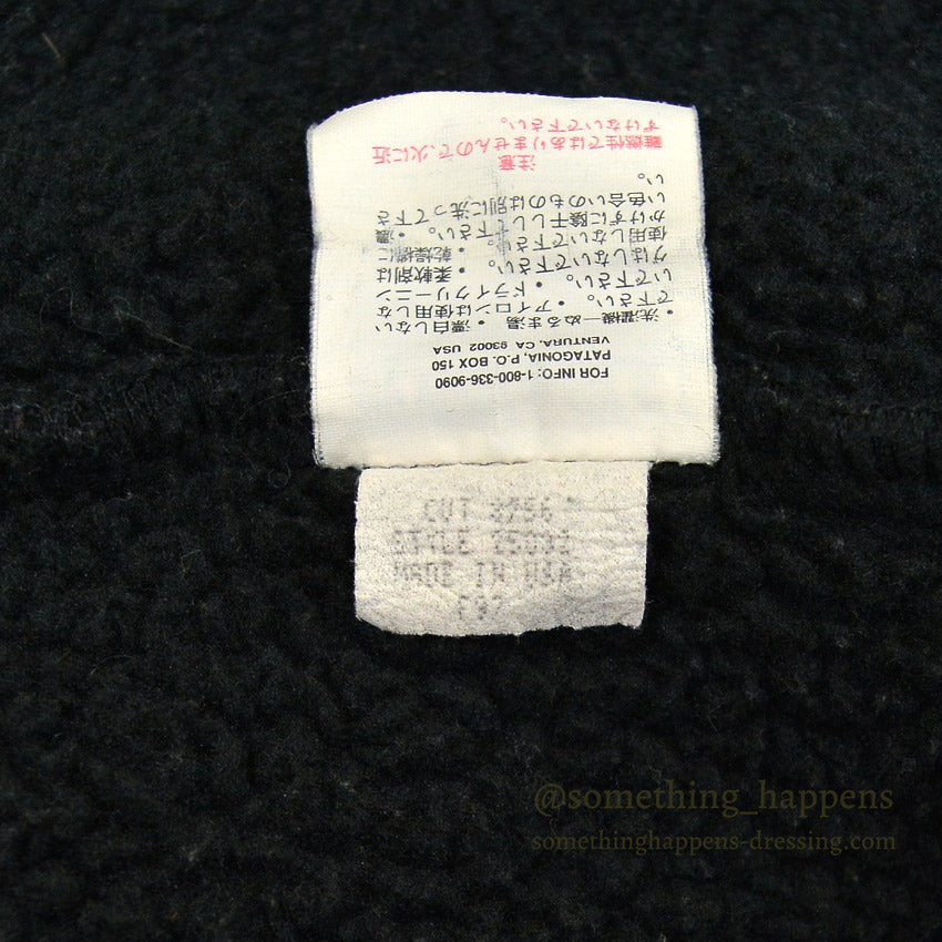 1990's PATAGONIA SYNCHILLA SHEARLING COAT BLACK ... L