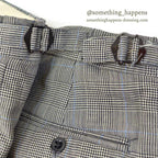 1960's~ EURO GLEN CHECK TROPICAL WOOL SLACKS... W32 L32