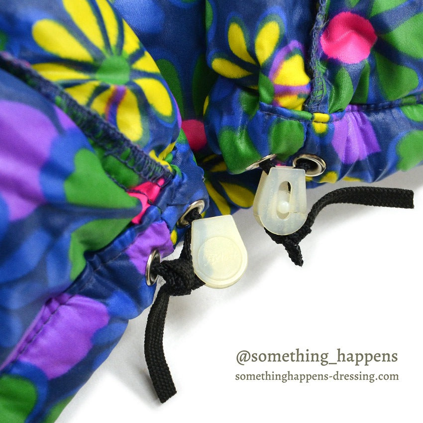 1970's GERRY HIPPIE FLOWER PATTERN ALL OVER PRINT DOWN JACKET...