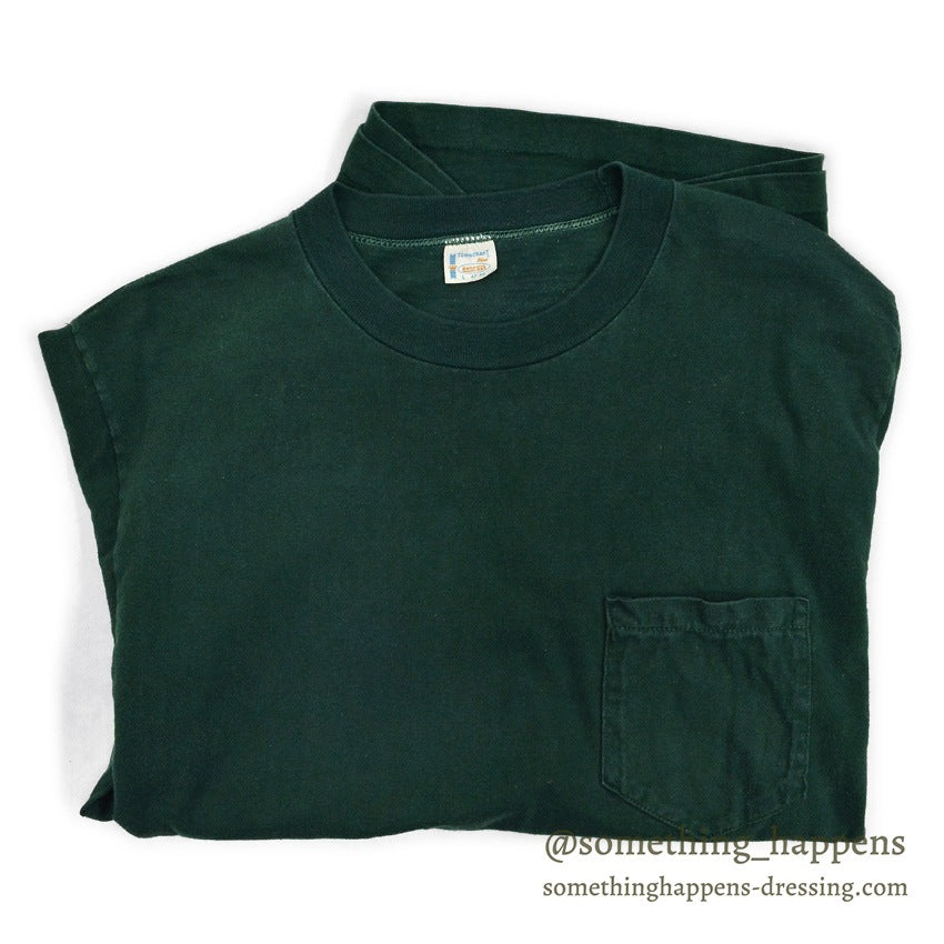 1960's TOWNCRAFT PENNEYS POCKET T-SHIRT GREEN ... L