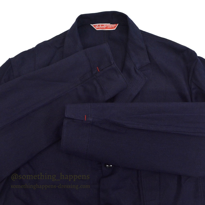 ~1960's DEADSTOCK CARHARTTS OVERALLS DARK NAVY WORK JACKET EURO... 42