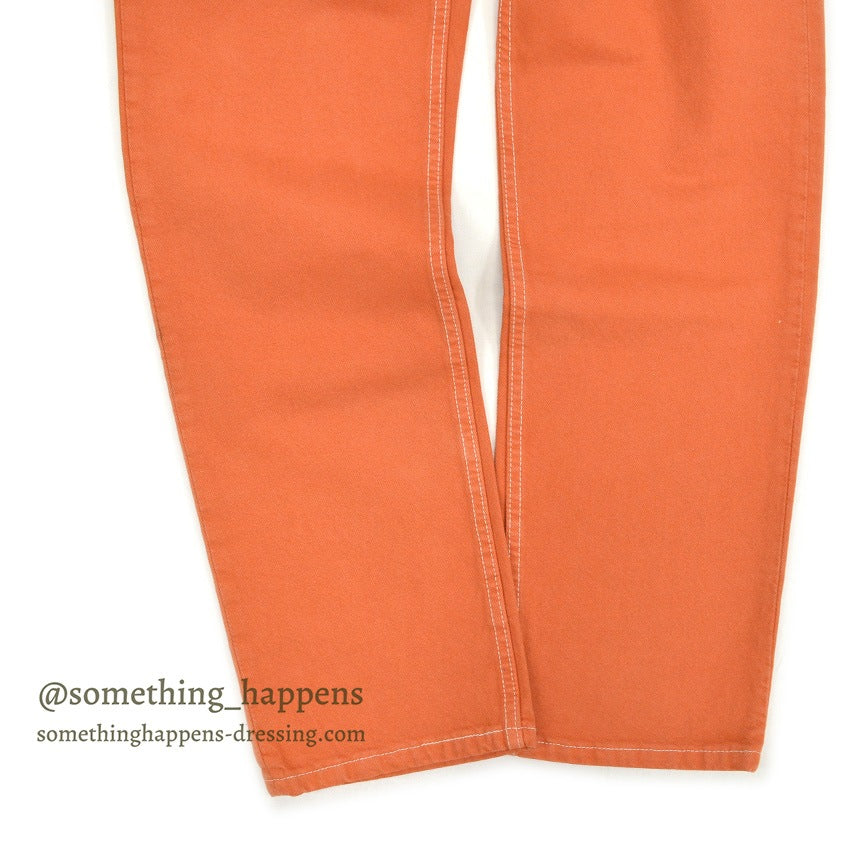 DEADSTOCK Levi's 501 ORANGE DENIM PANTS Made in USA... W33/L30