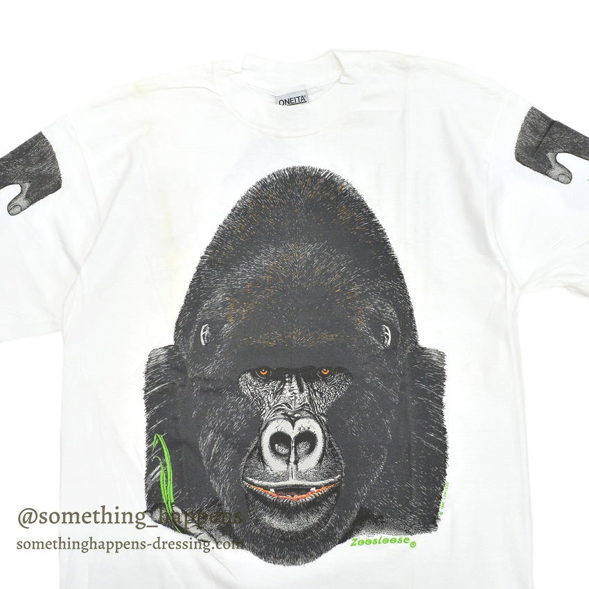 1990's DEADSTOCK ONEITA ZOOSLOOSE ゴリラ T-SHIRT ... XL