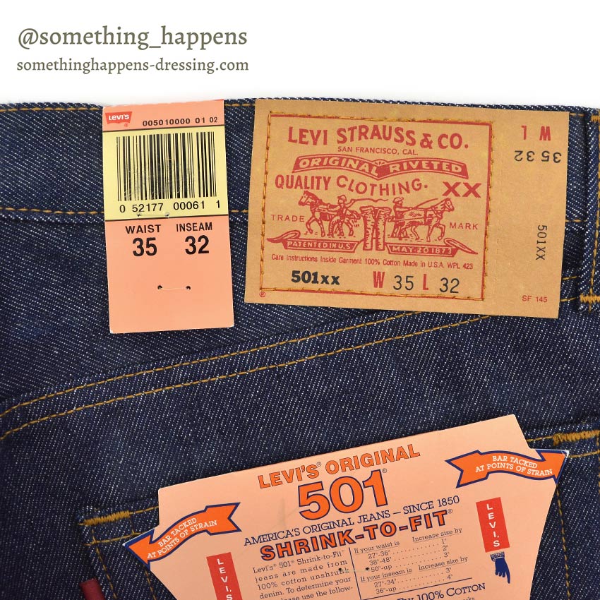 DEADSTOCK Levi's 501 DENIM PANTS Made in USA... W35/L32
