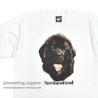 1990's SCREEN STARS BEST NEWFOUNDLAND DOG PRINT T-SHIRT ... L
