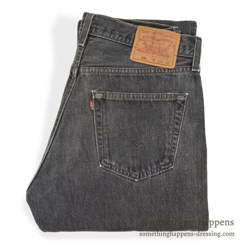 1990's Levi's 501 BLACK DENIM PANTS... W33/L32