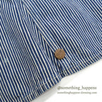 1930's〜 UNUSUAL HICKORY STRIPE SERVICE COAT 機関車ボタン ... Fits like 38