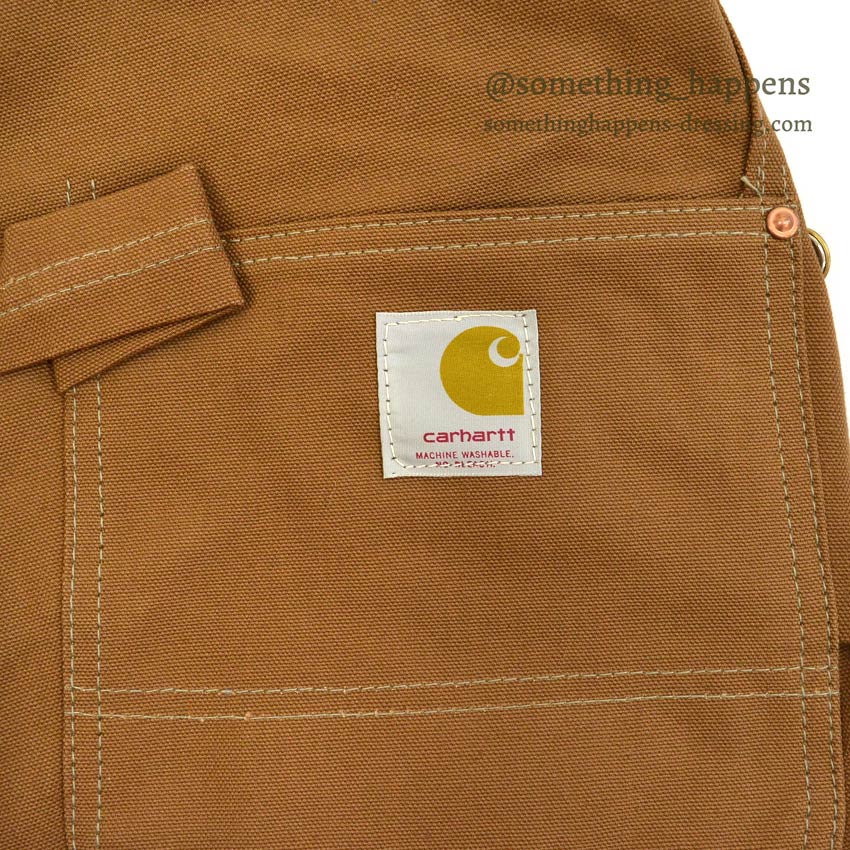 1970's Deadstock CARHARTT BROWN DUCK DOUBLE KNEE OVERALL...W36 L28