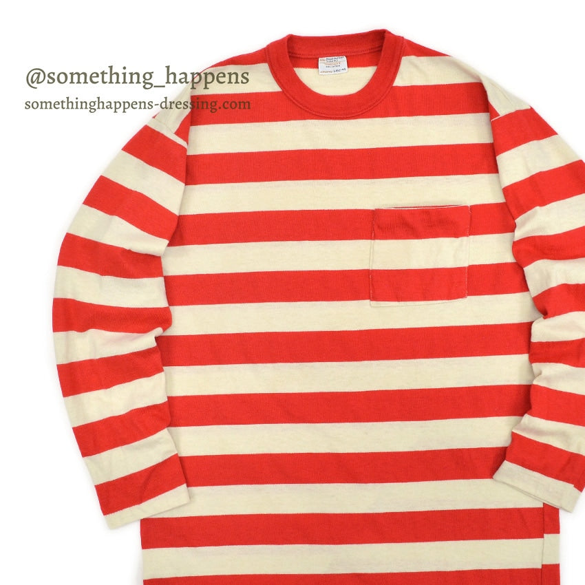 1970's TOWNCRAFT BORDER L/S POCKET T-SHIRT LONG ... L