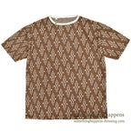 1960's〜 DEADSTOCK ELY&WALKER LEISURE KNITS JACQUARD T-SHIRT BROWN ... L