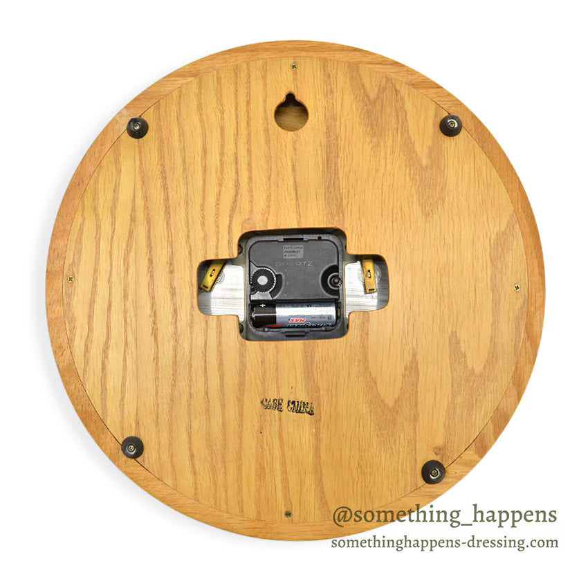 LLBEAN WOOD WALL CLOCK WEATHER STATION...