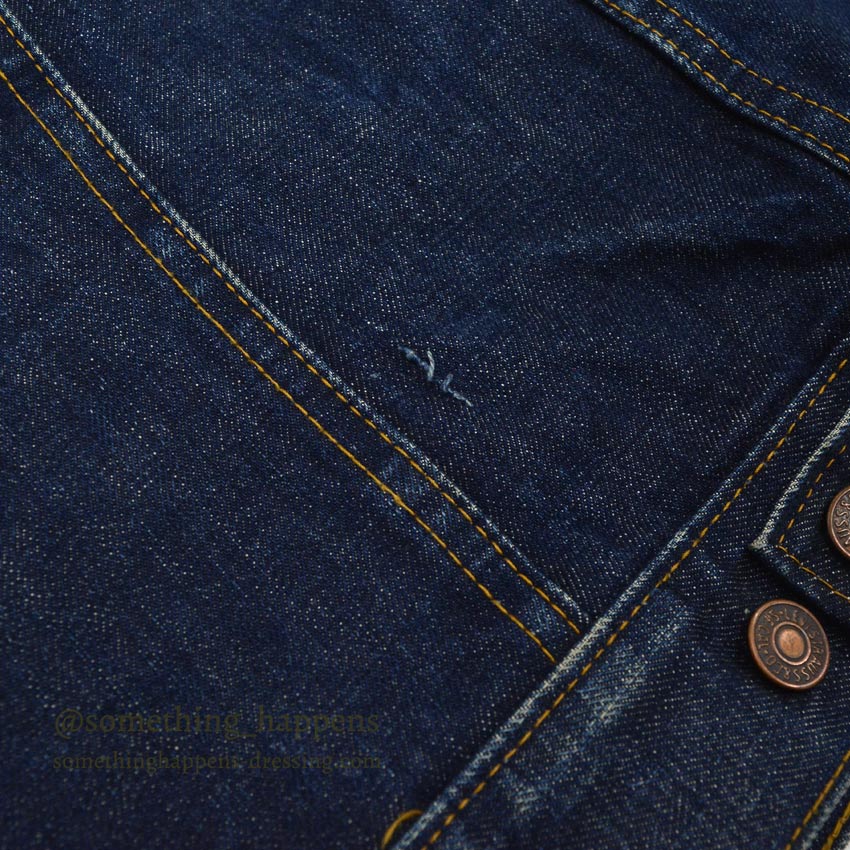 1960's LEVI'S 70505 BIG-E DENIM JACKET DARK ... Fits like 44