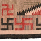 c.1930's NAVAJO RUG WHIRLING LOGS SWASTIKA... 155cm/110cm